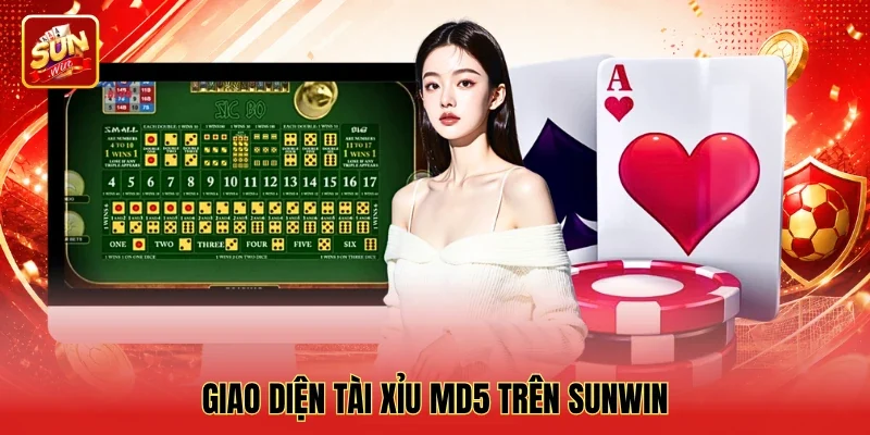 Giao diện tài xỉu MD5 trên Sunwin